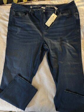 Laurie Felt Women's 3X Silky Denim Easy Skinny Blue Jeans